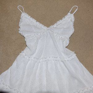 Wild Fable White Ruffled Sundress